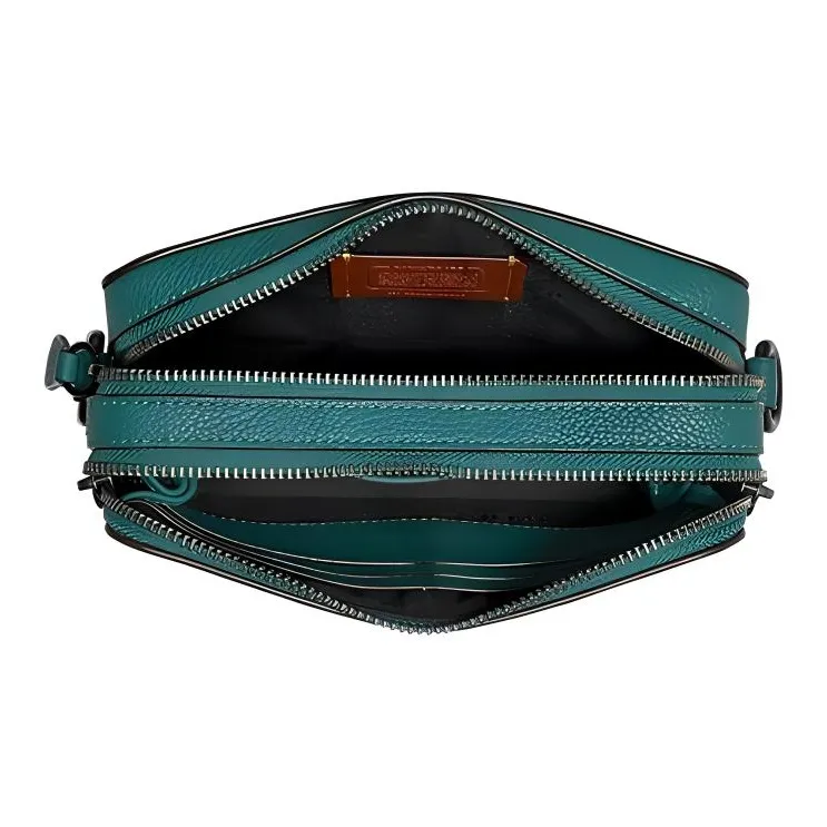 COACH Charter Leather One Shoulder Handbag Crossbody Bag Small Size Men's Lake Green-3