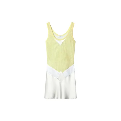 OFF-WHITE Lace-panel Fishnet Minidress