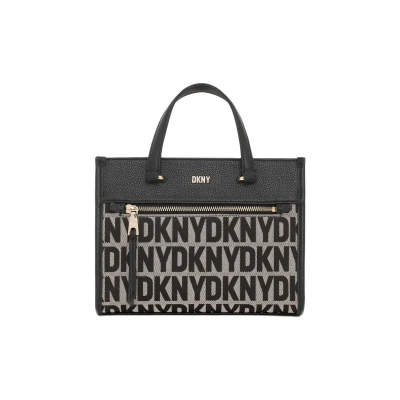 DKNY Recycled Polyester With Polyurethane Tote Bag Shopping Bag Handbag Mini Women's Black-0