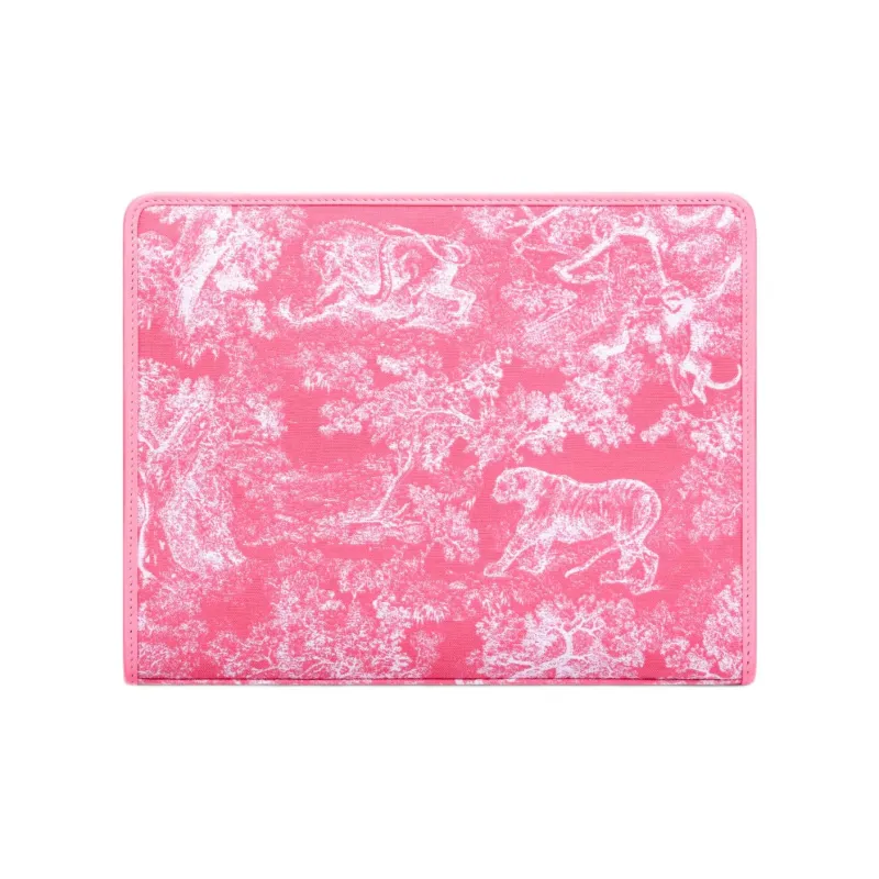 DIOR Toile De Jouy Jacquard Fabric Clutch Medium Size Women's Candy Pink-2