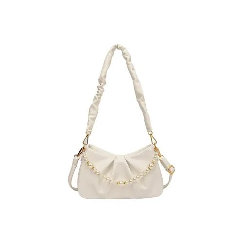 Carksky PU Crossbody Bags Shoulder Bags Regular Women's White Ecru Black