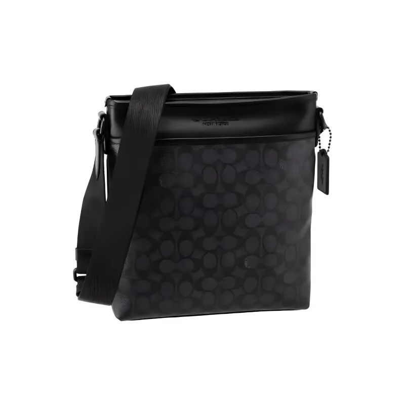 COACH Gotham Cow Leather Collection Storage Bag, Shoulder Bag, Crossbody Bag Medium Size Men's Black-2