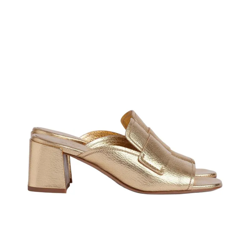 Pedro García Slide Slippers 5.5cm Women's Gold-3