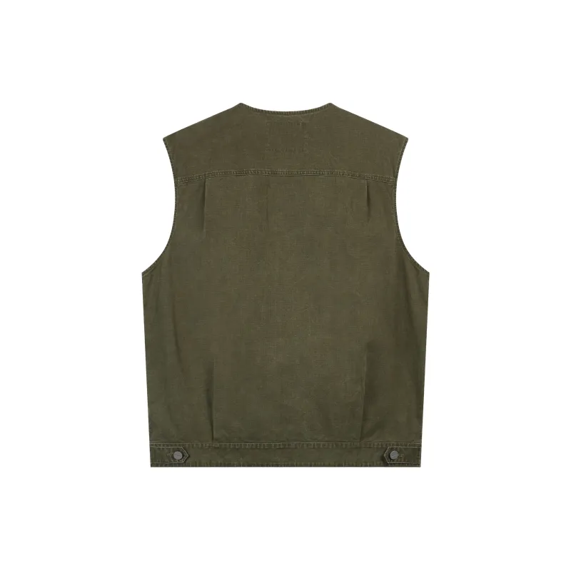 CHINISM Vests Unisex Moss Green-1
