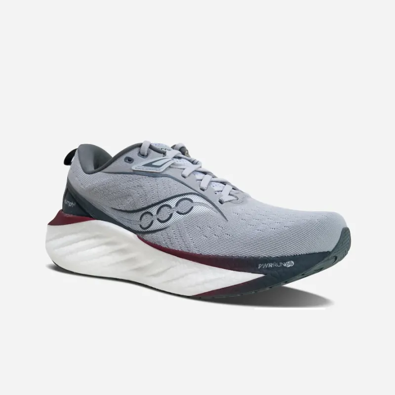 Saucony TRIUMPH 22 Anti Slip Wear Resistant Low Top Running Shoes Men's Gray-2