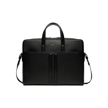 BALLY Regenerated Cow Leather Portable One Shoulder Crossbody Briefcases Men's Black