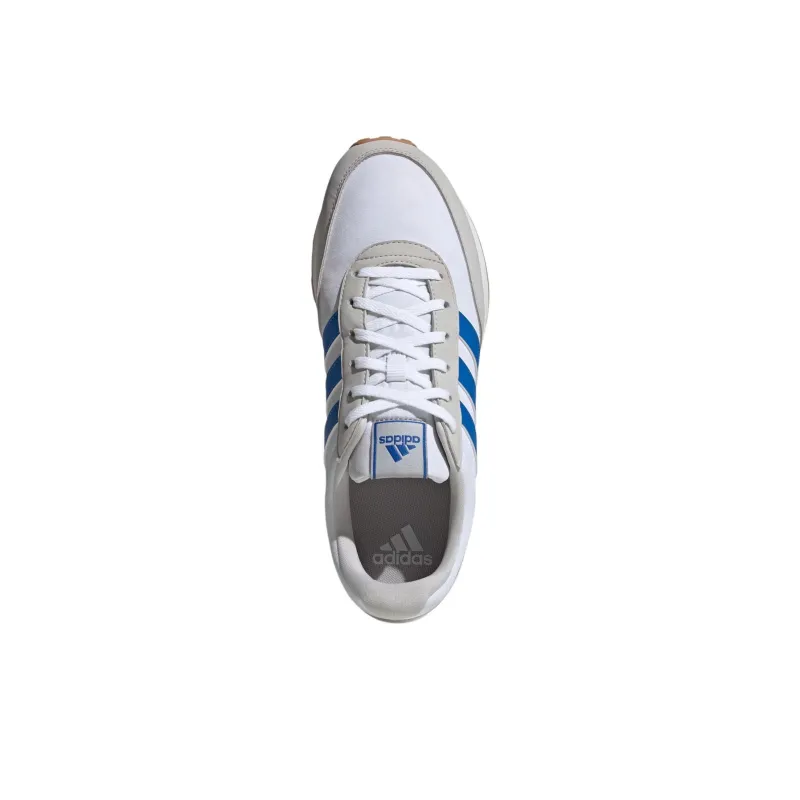 Adidas Run 60s Anti Slip Wear Resistant Low Top Running Shoes Men's White Blue Gray-4