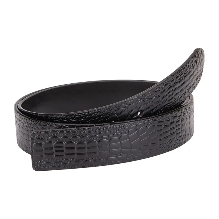 Cows Reign Without Head Plate Buckle No Head Strap Leather Belts Men's Width 3.4CM-3