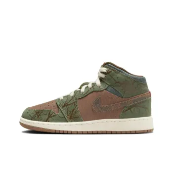Air Jordan 1 Mid GS 'Treeline'