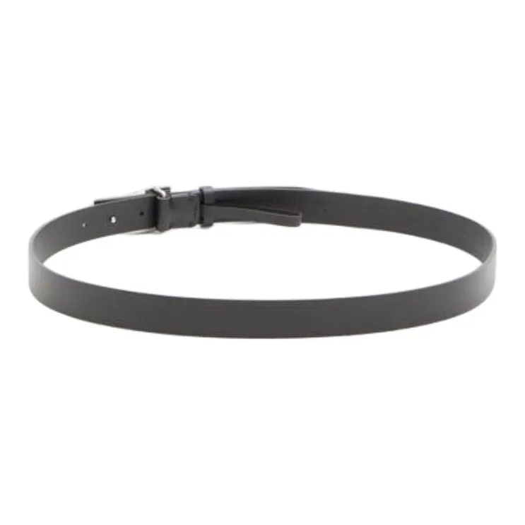 Burberry Pattern Design Leather Belts Men's Black Width 2.5CM-1