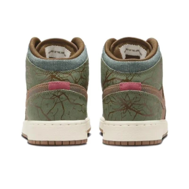 Air Jordan 1 Mid GS 'Treeline'-4