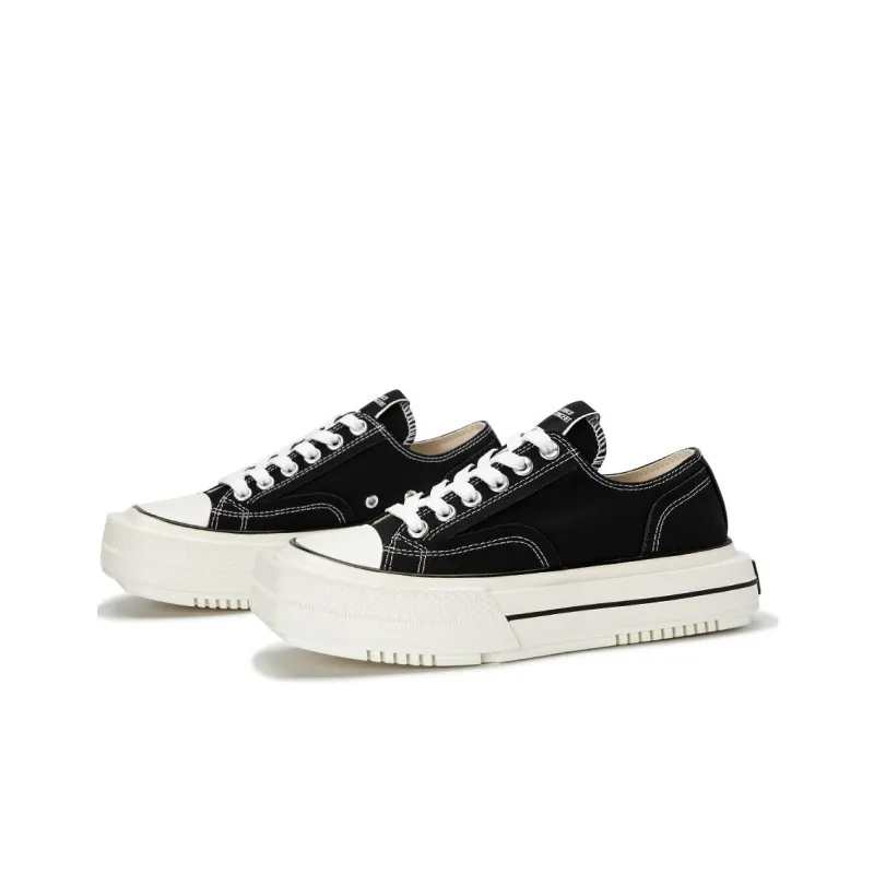 CHOCO CONCERT Low Top Canvas Shoes Unisex Black-2