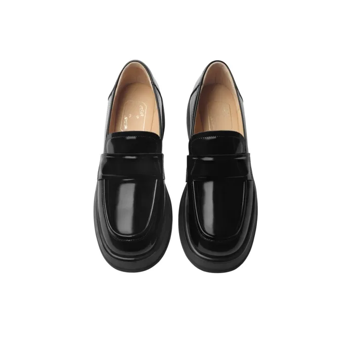 7or9 Cocoa Rice Cake Loafers 6.5cm Women's Black-2