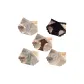 Gray, White, Black, Brown, Light Green, Ivory (5-1)