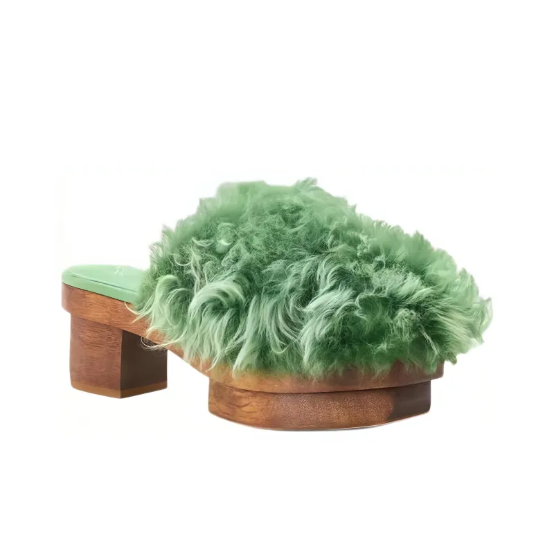 CULT GAIA Wrap-toe Slippers Women's Green-2