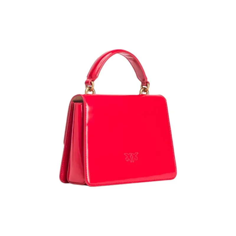 PINKO Calfskin Handbag, Shoulder Bag, Crossbody Bag Mini Women's Red-2