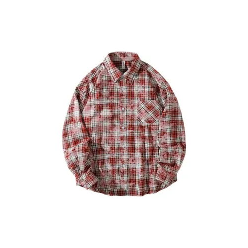 SZSX Shirts Unisex Red/White Plaid