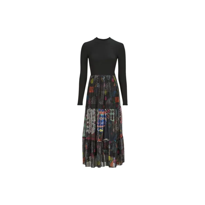 Desigual Long Sleeved Dress Women's Multicolor-1