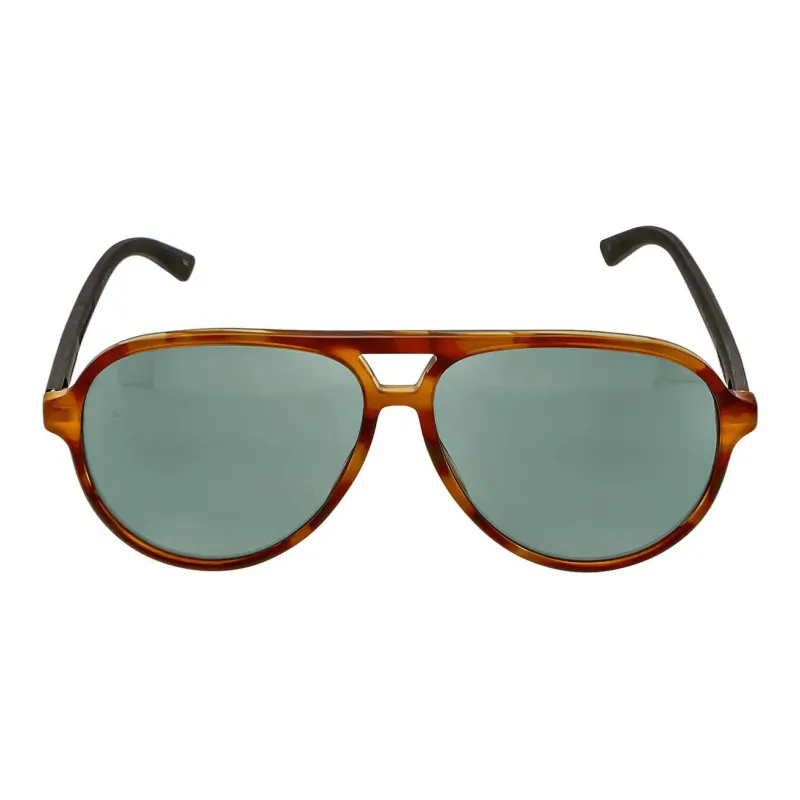 GUCCI Acetate Rubber Aviator Sunglasses Women's Tortoiseshell-1