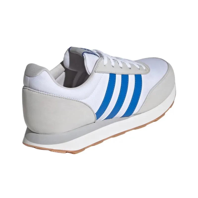 Adidas Run 60s Anti Slip Wear Resistant Low Top Running Shoes Men's White Blue Gray-3