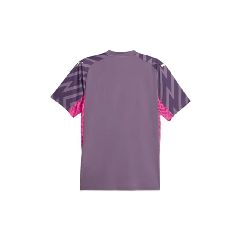 PUMA Essentials Manchester City Men's Goalkeeper Short Sleeve Jersey Soccer Jerseys Men's Purple Charcoal-1