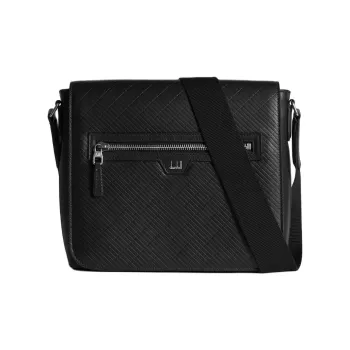 Dunhill Leather Shoulder Bag Crossbody Bag Men's Black