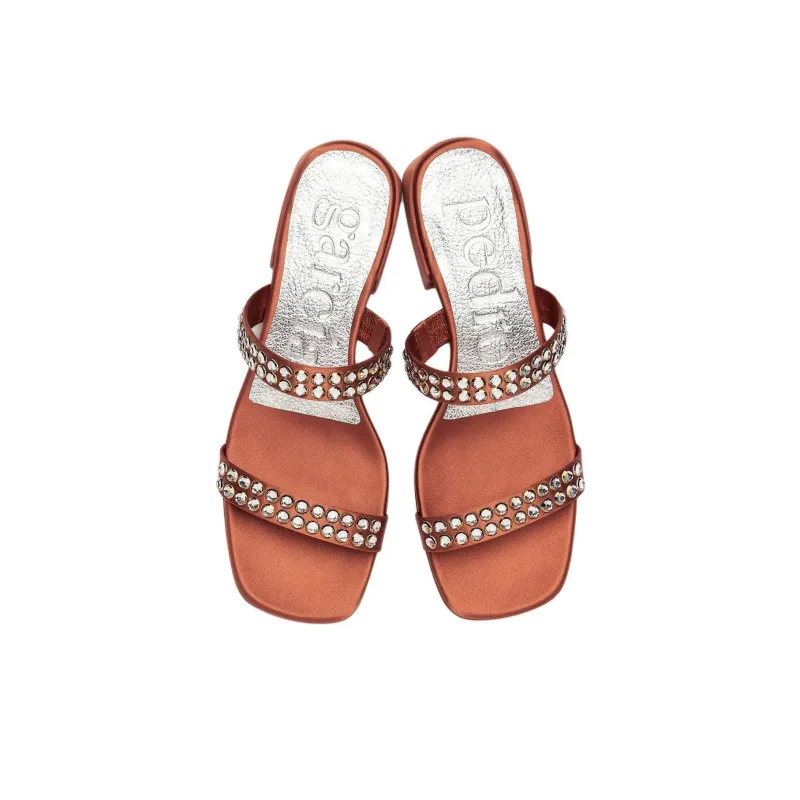 Pedro García Slide Slippers Women's Red Brown-4