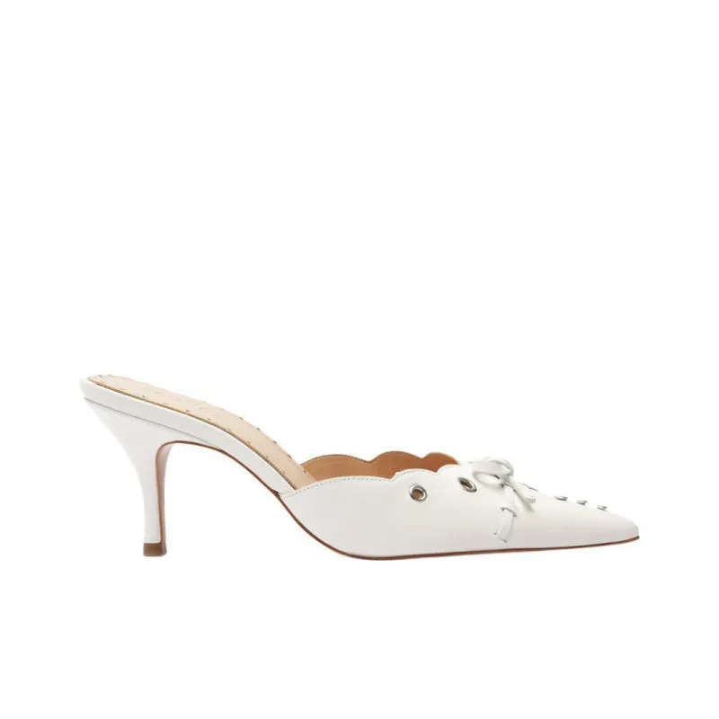 Schutz Closed Toe Slippers 8.2cm Women's White-1