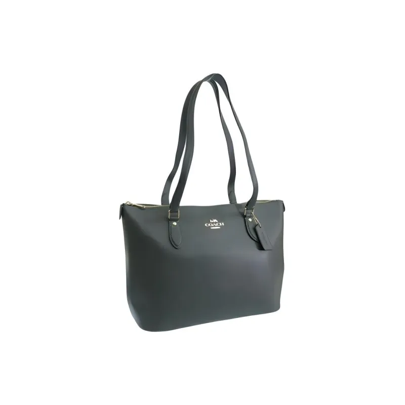 COACH Gallery Cross-Stitch Leather Tote Bag Shopping Bag Shoulder Bag Handbag Large Size Women's Amazon Green-1