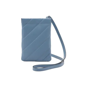 CALVIN KLEIN Polyurethane Cell Phone Pouch Shoulder Bag Crossbody Bag Women's Blue