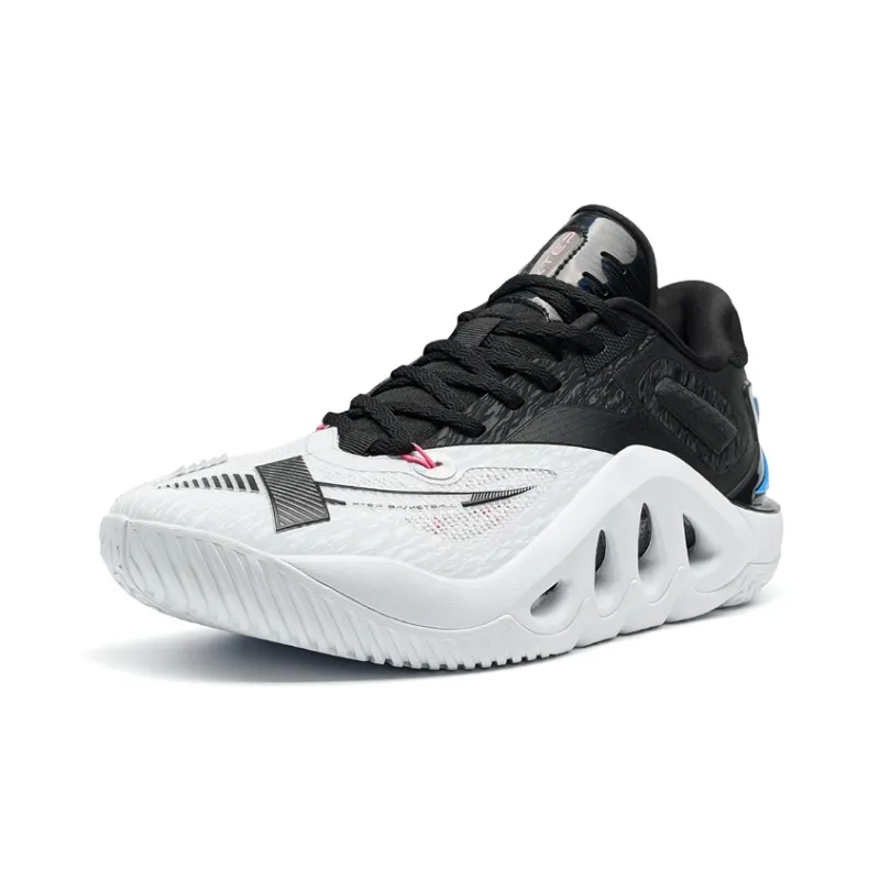 XTEP Magic Claws Wear Resistant Slip Resistant Low Top Basketball Shoes Men's New White/Black-2
