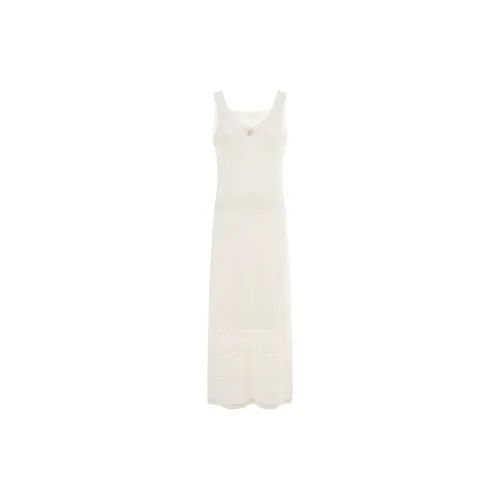 Pitpat Slip Dresses Women's Light Beige White