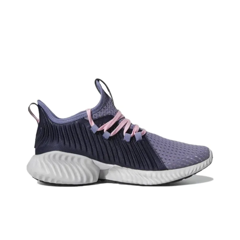 Adidas Alphabounce Instinct Slip-Resistant Breathable Low-Top Running Shoes Women's Purple Black-1