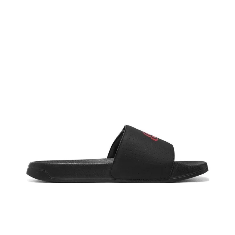 Skechers EVA Slip Resistant Abrasion Resistant Slide Slippers Men's Black Red-1