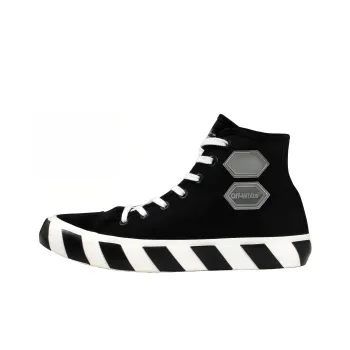 OFF WHITE Vulcanized Hi Black Striped