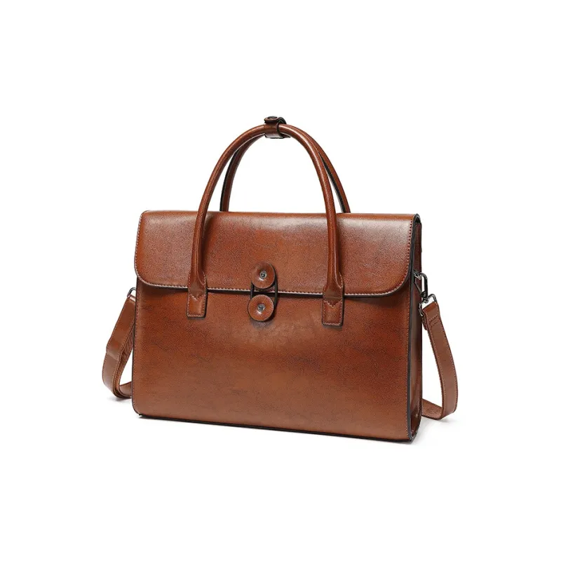 TTaG．baG Waxed Cow Leather Shoulder Bag Crossbody Bag Handbag Women's-11