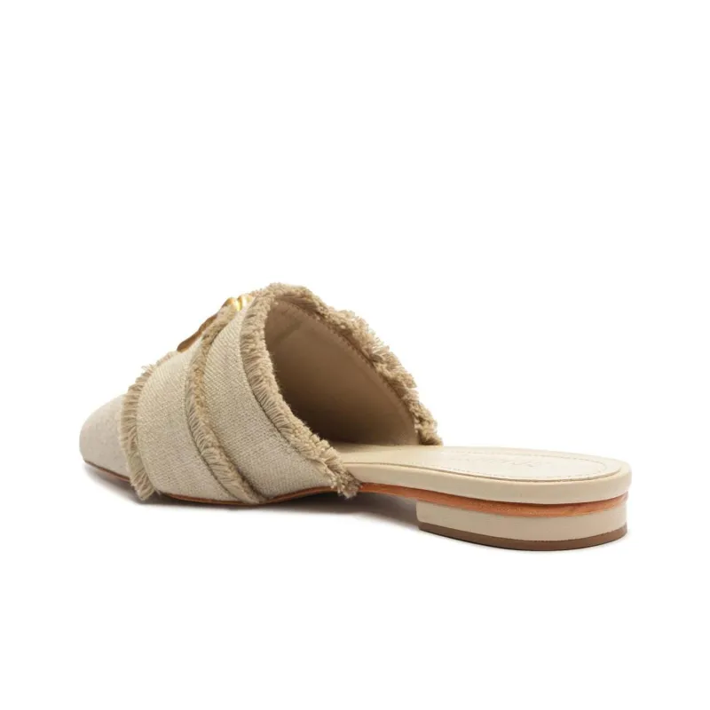 Schutz Wrap-toe Slippers Women's Gray-3