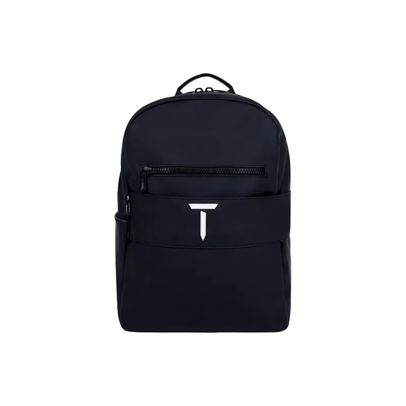 EUROPEAN TOUR Synthetic Leather Backpack Men's Black/White-7