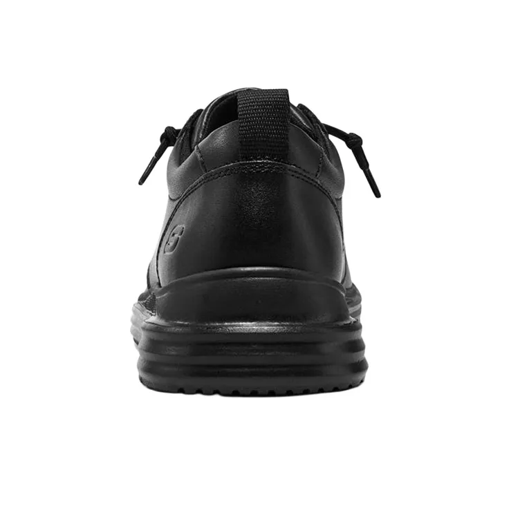 Skechers Proven Cushioned Slip Resistant Abrasion Resistant Low Top Casual Shoes Men's Black-3