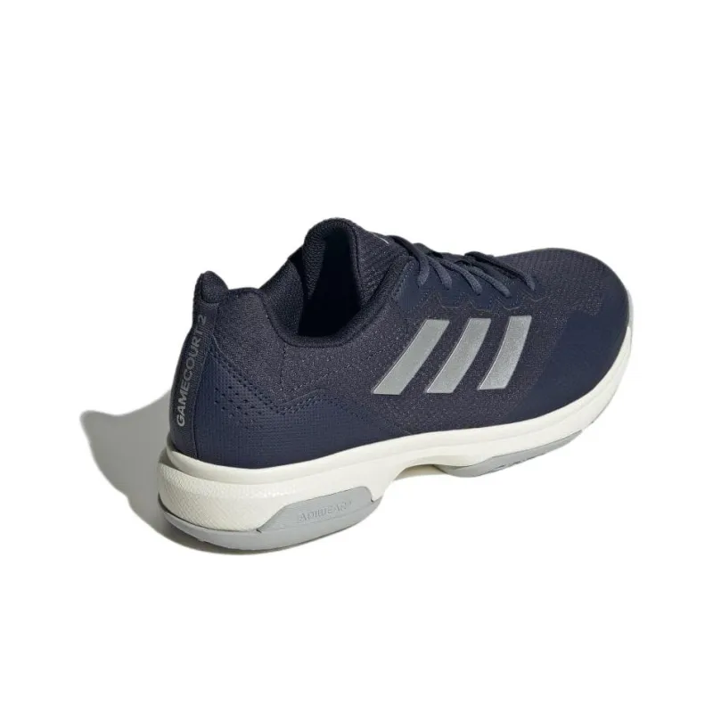 Adidas GAMECOURT 2 Cushioning Anti-Slip And Wear-Resistant Low-Top Tennis Shoes Unisex Blue-3