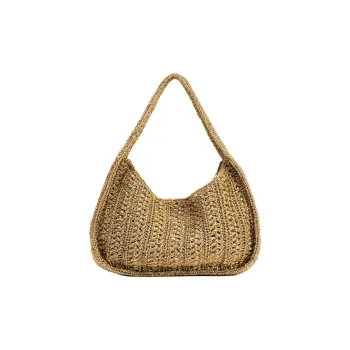 ZARA Fabric Handbag Shoulder Bag Women's Brown
