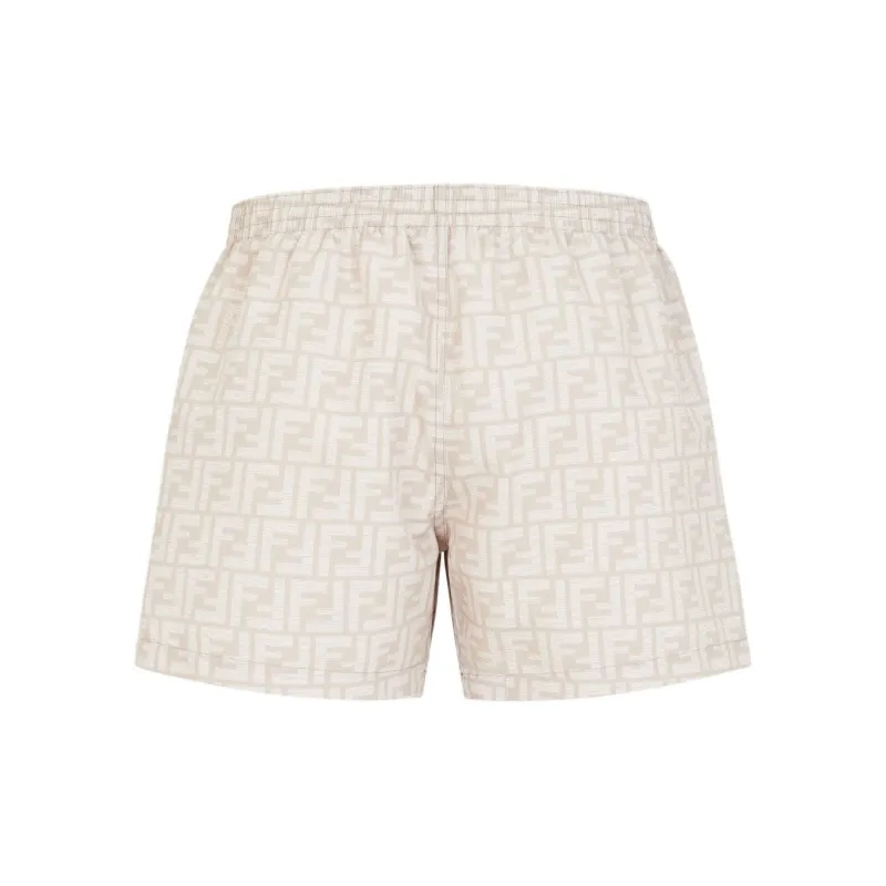 FENDI Ff Printed Drawstring Swim Shorts-1