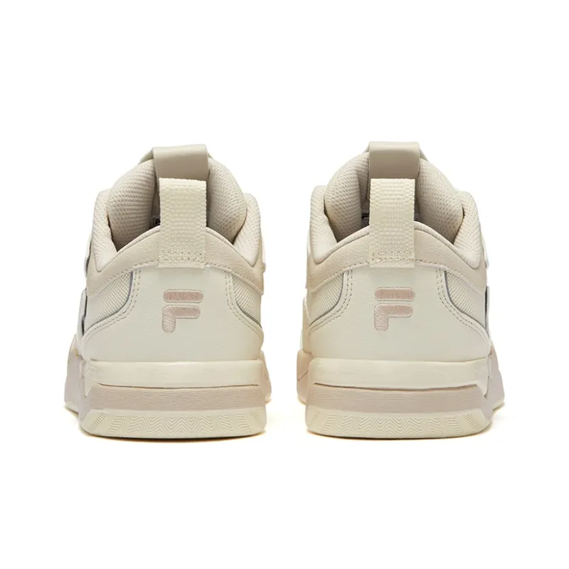 FILA FUSION Nollie Quick-Drying Impact Resistance Low-Top Skateboard Shoes Women's White Brown-3