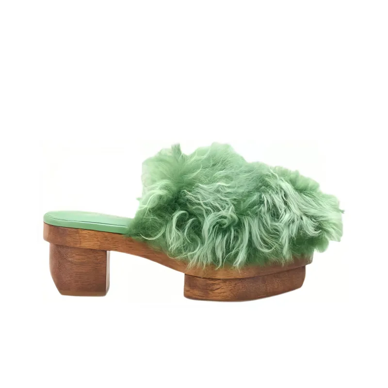 CULT GAIA Wrap-toe Slippers Women's Green-1