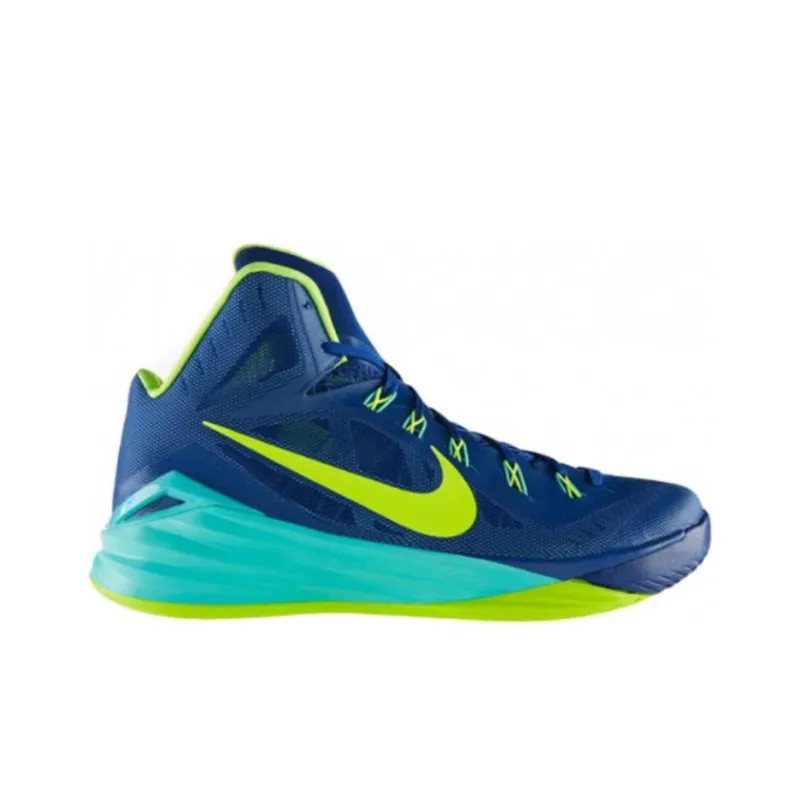 Nike Hyperdunk 2014 Shock Absorbers With Slip Resistant Features High Top Basketball Shoes Men's Blue Yellow-1