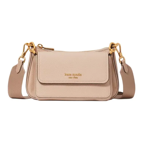 Kate Spade Litchi Grain Leather Shoulder Bag Crossbody Bag Women's Kraft Paper Color