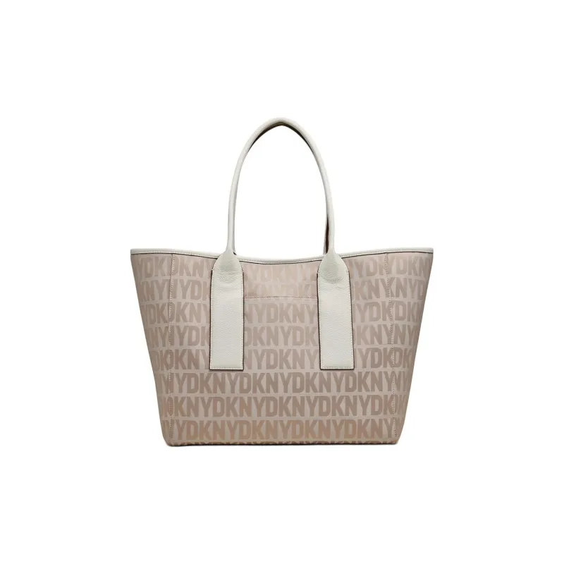 DKNY Polyurethane Tote Bag Shopping Bag Handbag Women's Light Brown-1