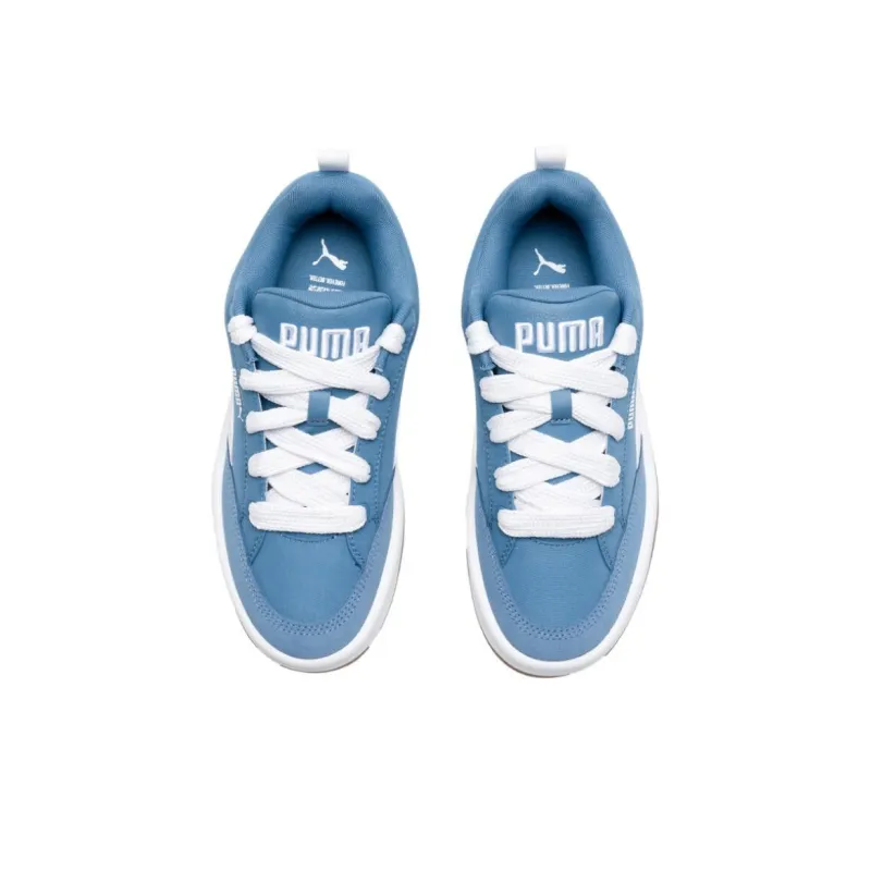 PUMA Park Lifestyle Anti-Slip Wear-Resistant Low-Top Skateboard Shoes Unisex White Blue-3