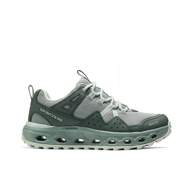 Skechers Cushioning, Wear Resistant Low Top Hiking Shoes Women's Green Gray-1