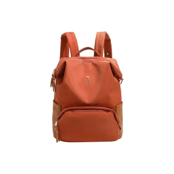 TTaG．baG Microfiber Leather Carry Backpack Women's Orange/Black/Gray